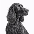 Irish Water Spaniel breed dog isolated on a clean white background Royalty Free Stock Photo