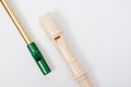 Irish whistle and block flute are longitudinal flutes with a whistle device and playing holes