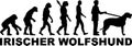 Irish Wolfhound evolution word german Royalty Free Stock Photo
