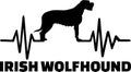 Irish Wolfhound heartbeat word Royalty Free Stock Photo
