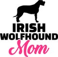 Irish Wolfhound mom silhouette