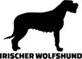 Irish Wolfhound silhouette real word german