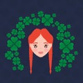 Irish woman head character