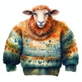 Irish wool sweater watercolor