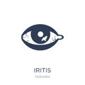 Iritis icon. Trendy flat vector Iritis icon on white background Royalty Free Stock Photo