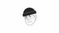 Irked delinquent bw icon animation