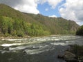 Irkut river, Sayan mountains, Siberia, Russia Royalty Free Stock Photo