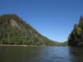 Irkut river, Sayan mountains, Siberia, Russia, Siberian landscapes Royalty Free Stock Photo