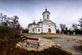 IRKUTSK, RUSSIA - APRIL 27, 2020: Church of the Entry of the Lord into Jerusalem, built in the years 1820-1835 years.