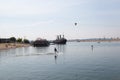 Irkutsk, Russia - July 26, Water skiing on city beach