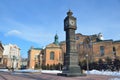 Irkutsk, Russia, March, 03, 2017. `big Ben` clock in the Park of the 350 anniversary of Irkutsk in the early spring