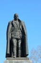 Irkutsk, Russia, March, 09, 2017. The monument to Alexander Vasilyevich Kolchak in Irkutsk in early spring