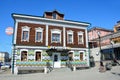 Irkutsk, Russia, March, 17, 2017. People walking in old styled 130-th quarter in Irkutsk