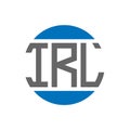 IRL letter logo design on white background. IRL creative initials circle logo concept. IRL letter design