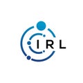 IRL letter technology logo design on white background. IRL creative initials letter IT logo concept. IRL letter design