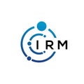 IRM letter technology logo design on white background. IRM creative initials letter IT logo concept. IRM letter design Royalty Free Stock Photo