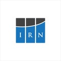 IRN letter logo design on WHITE background. IRN creative initials letter logo concept. IRN letter design.IRN letter logo design on Royalty Free Stock Photo