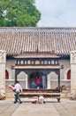 Iron altar at Bai Yun Guan Buddhist temple, Beijing, Chinan Royalty Free Stock Photo