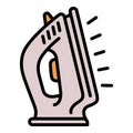 Iron appliance icon, outline style