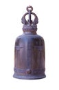 Iron bell in temple from thailand isolate Royalty Free Stock Photo