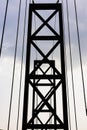 The Iron Black Bridge Under Cloudy Sky