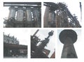Iron blast furnaces - dots Royalty Free Stock Photo