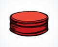 Iron bottle cap. Vector drawing Royalty Free Stock Photo