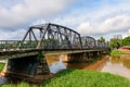 Iron Bridge across the river.