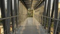 Iron bridge architecture for crosswalks in the middle of the city of cairo Royalty Free Stock Photo