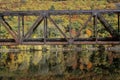 An iron bridge in Brattleboro, Vermont Royalty Free Stock Photo