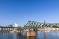 The Iron Bridge (so called Eiserner Steg) at Frankfurt Main Royalty Free Stock Photo