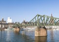 The Iron Bridge (so called Eiserner Steg) at Frankfurt Main Royalty Free Stock Photo