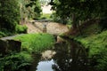 The Iron Bridge Over Debdon Burn, Cragside, Northumberland. Royalty Free Stock Photo