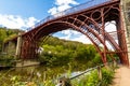 The Iron Bridge at Ironbridge from below Royalty Free Stock Photo