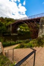 Iron Bridge at Ironbridge from below Royalty Free Stock Photo