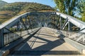Iron bridge over the Duoro river in Pinhao village, Portugal Royalty Free Stock Photo