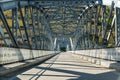 Iron bridge over the Duoro river in Pinhao village, Portugal Royalty Free Stock Photo