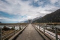 Bridge over Hooker River in New Zealand Royalty Free Stock Photo