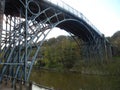 Iron Bridge over river Royalty Free Stock Photo