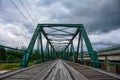 Iron Bridge over river at Pai,thailand