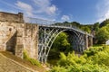 The Iron Bridge over the River Severn, Ironbridge Gorge, Shropshire, England. Royalty Free Stock Photo