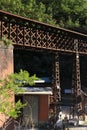 Iron bridge with reticular structure. The bridge was part of the