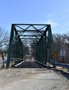 Iron bridge on a rural road