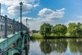 Iron bridge in the Tsaritsyno park in Moscow - 2 Royalty Free Stock Photo