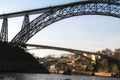 Iron bridges called over the waters of the Douro river