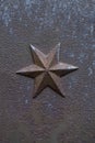 Iron cast hexagram. Decorative architectural element Royalty Free Stock Photo