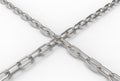 Iron chain isolated on white background. 3D illustrating.