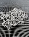 iron chain. A big shiny chain. Royalty Free Stock Photo