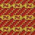 Iron chains with knit seamless texture
