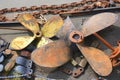 Iron chains and ships propellers